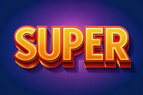 A colorful image of a sign with the word super on it | Premium AI
