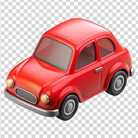 Premium Psd D Red Car Isolated On Transparent Background