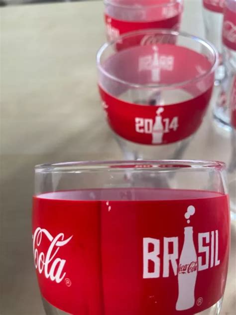 SET 8X COCA Cola Glas Brasil 2014 Spanien 2010 Fußball Fussball WM