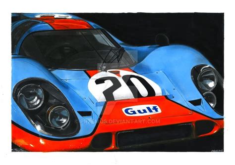 Porsche 917k GULF | Porsche, Porsche 917, Car drawings