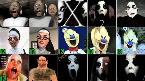 All Keplerians Vs Dvloper Games Jumpscare Battle Granny Evil Nun