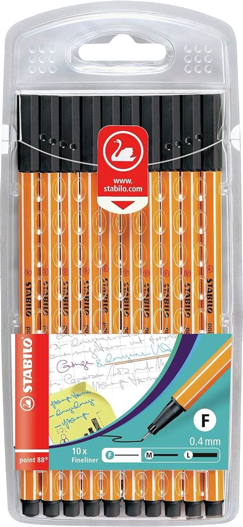 Fineliner STABILO Point 88 Astuccio Da 10 All Black Nero