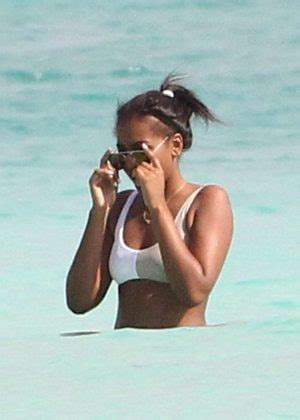 Natasha Obama In White Bikini On The Beach In Cancun GotCeleb