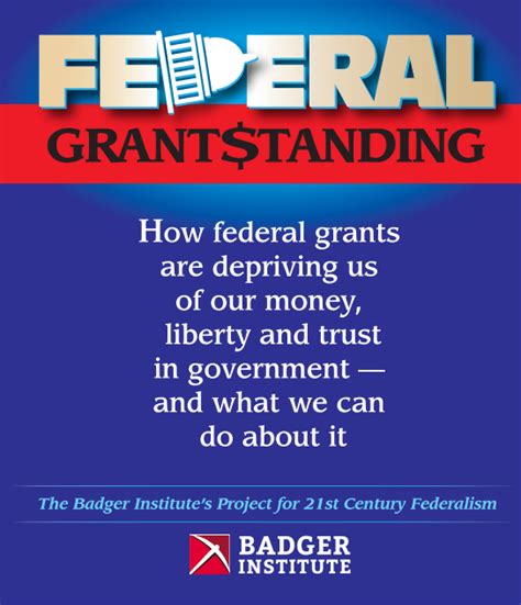 Badger Book On Federal Grants Cato At Liberty Blog