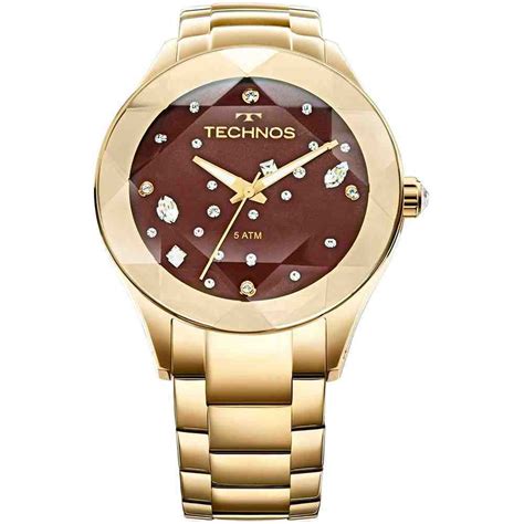 RELÓGIO TECHNOS FEMININO ELEGANCE CRYSTAL SWAROVSKI 2039ATDTM 4M ELISTER