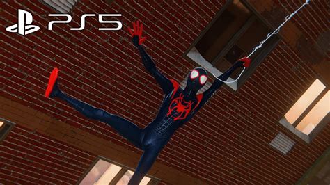 Spider Man Miles Morales Into The Spider Verse Suit Free Roam