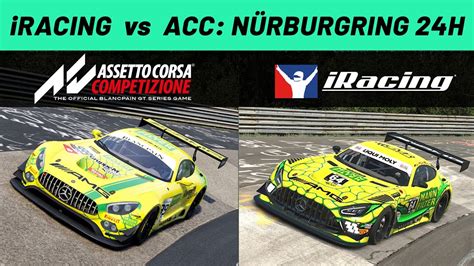 iRACING vs ASSETTO CORSA COMPETIZIONENÜRBURGRING 24H Mercedes GT3