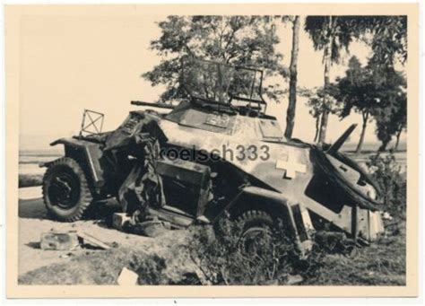 Foto Abgeschossener Rad Panzersp Hwagen Der Wehrmacht In Polen