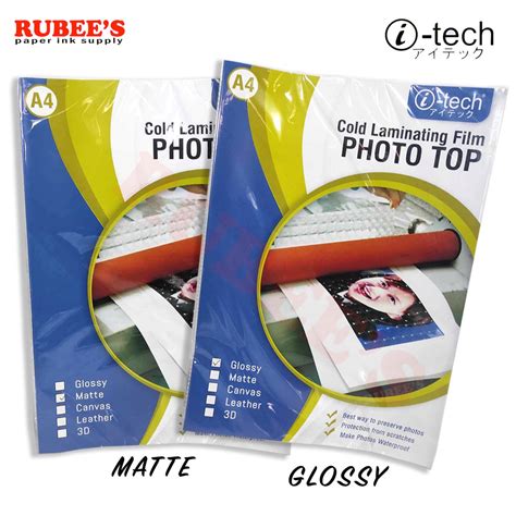 ITECH Photo Top Cold Laminating Film Glossy Matte Shopee Philippines