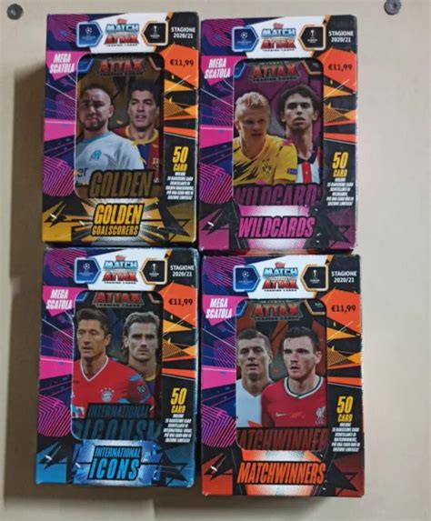 4X TOPPS CHAMPIONS LEAGUE 2020 21 MATCH ATTAX MEGA TIN BOX ITALIAN