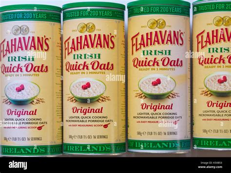 Flahavans Irish Quick Oats Original Lighter Hi Res Stock Photography