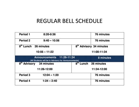 Scms Bell Schedule Ms Thompsons Class