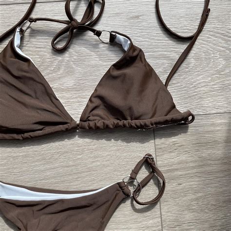 Brown Ring Bikini Set Depop