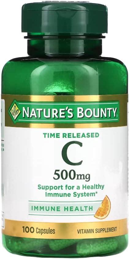 Amazon Nature S Bounty Vitamin C 500 Mg Capsules Time Released 100