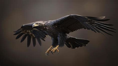 Premium Photo A Majestic Bald Eagle Soars Through The Sky Its