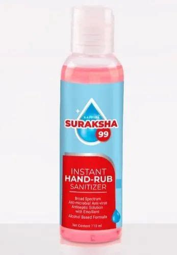 Hand Sanitizer Hand Rub Alcohol Based 70 Saffire Suraksha 99 9 At Rs