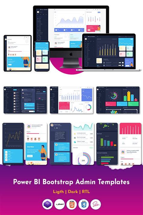 Power BI Admin Responsive Bootstrap Admin Templates With UI Framework