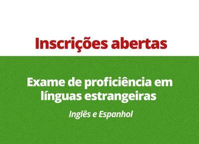 Inscrições abertas para exame de proficiência em línguas estrangeiras