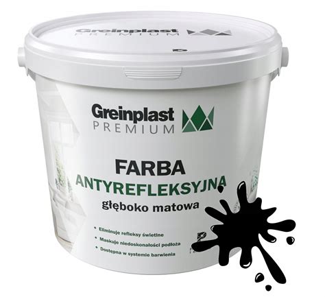 Farba Lateksowa Antyrefleksyjna Greinplast L Czarna Por Wnaj Ceny