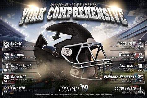 York Comprehensive High School Boys Varsity Football Fall 2019 2020