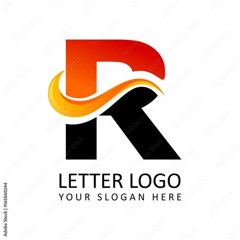 Letter R Fire Logo Stock Vector | Adobe Stock