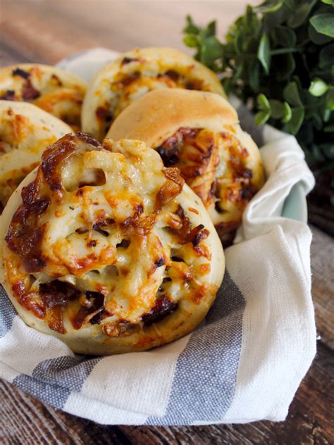 Savoury Rolls Stuffed With Caramelized Onions Pancetta Apples And Gruyère