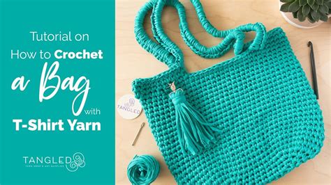 Tutorial On How To Crochet A Bag With T Shirt Yarn Youtube