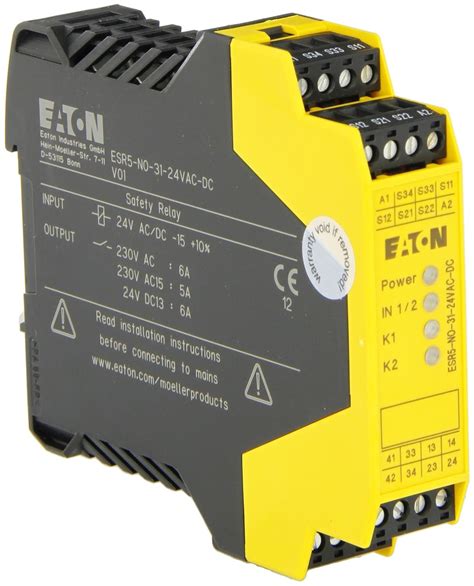 Eaton Esr No Vac Dc Safety Relay Single Dual Channel Main Unit