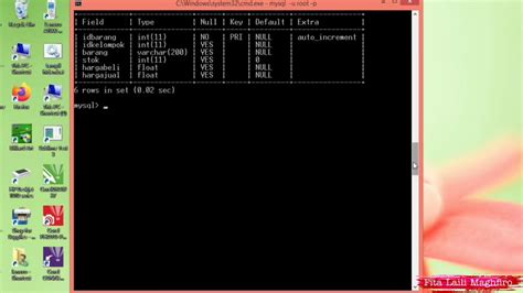 Perintah Ddl Dalam Pembuatan Database Tabel Dan Index Menggunakan Cmd