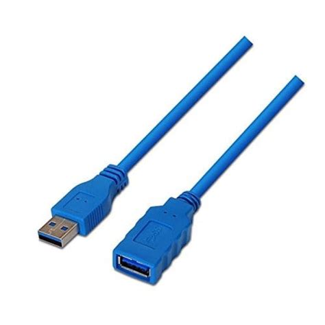 Nanocable Cable USB 3 0 Alargador Macho Hembra 2m Azul PcComponentes