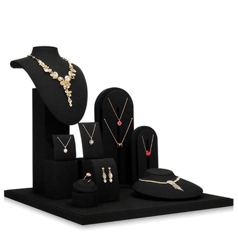 Black Jewelry Display Set Necklace Display Set Necklace Display Stand