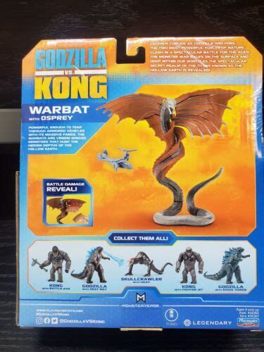 Godzilla Vs Kong Monsterverse Warbat And Battle Mechagodzilla Playmates Figures 4595765637