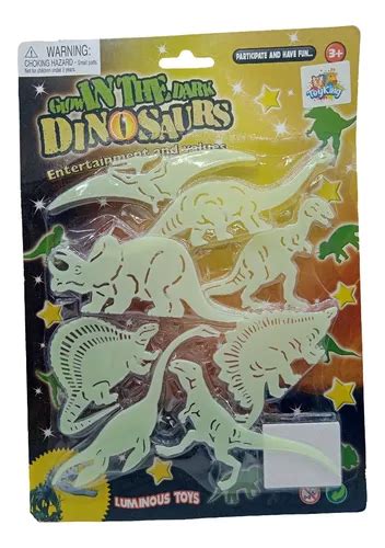 Brinquedo Cartela Dinossauros Brilha No Escuro