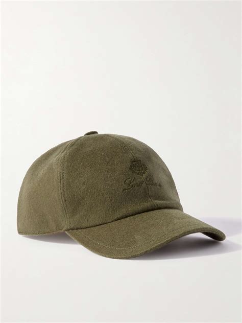 Green Logo Embroidered Storm System Baby Cashmere Baseball Cap LORO