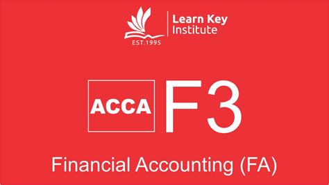 1 ACCA F3 FA Financial Accounting Learnkey Training