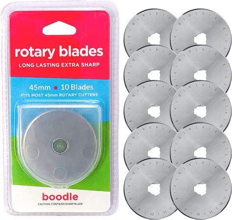 10 X 45mm Rotary Cutter Blades For Olfa Etc SKS 7 Steel Amazon Co Uk