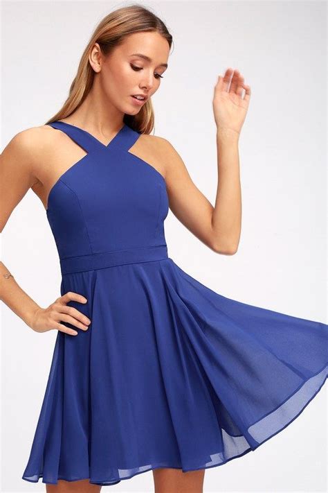 Forevermore Royal Blue Skater Dress Dresses Maxi Dress With Sleeves