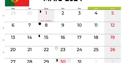 Calendário Maio 2024 Feriados Portugal Calendarena