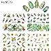 KADS Nail Art Stickers Full Wrap Space Design Flower Leaves Flamingos