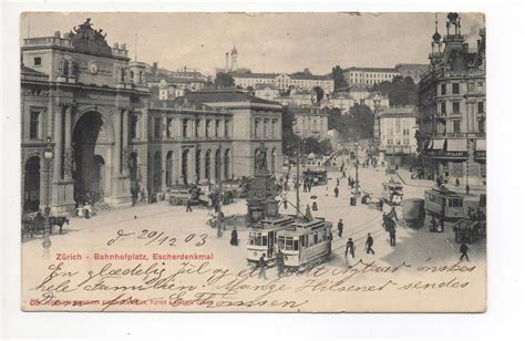 ZÜRICH Bahnhofplatz Kutschen Tram Kaufen auf Ricardo