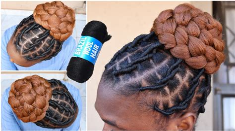 How To Yarn African Threading Hairstyle Using Brazilian Wool Flat