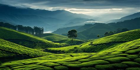 Premium AI Image | tea plantation