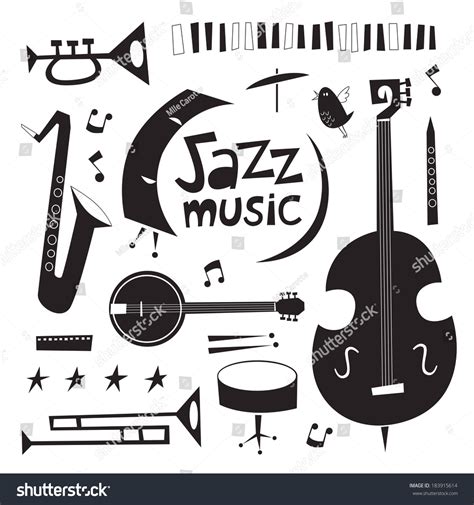 Jazz Musical Instruments Vector Set Royalty Free Svg Cliparts Vectors