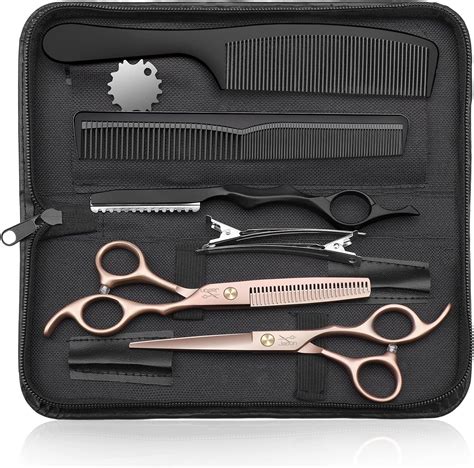 JASON Friseurscheren Set Profi Haarschneideschere Effilierschere 6 5