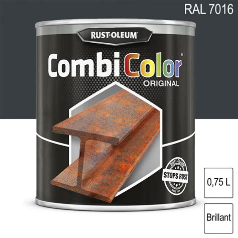 Peinture Fer CombiColor Original RAL 7016 Gris Anthracite Brillant