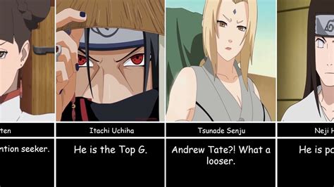 What Naruto Characters Think Of Andrew Tate Youtube