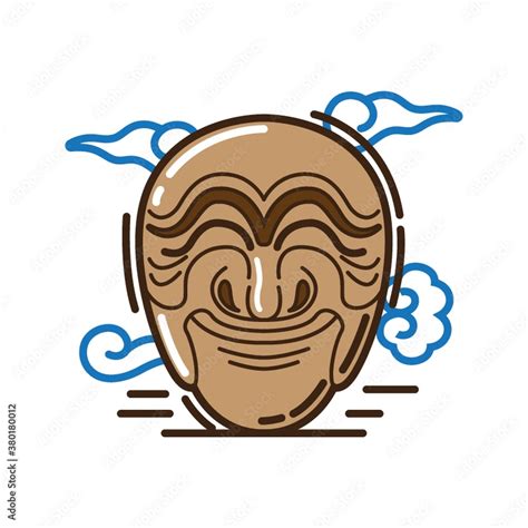 korean traditional mask design Stock Vector | Adobe Stock