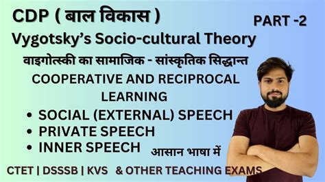 Social Speech Private Speech Inner Speech Vygostky S Theory Of