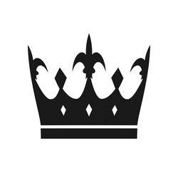 White Crown Icon Symbol Of King Royal Royalty Free Vector