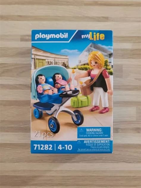 Playmobil Maman Avec Poussette Et B B S Jumeaux Pi Ces Neuf